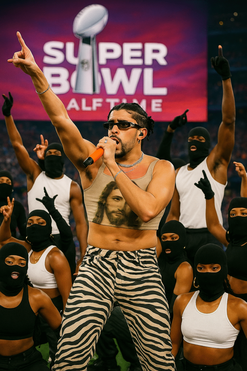 Bad Bunny as the Super Bowl halftime